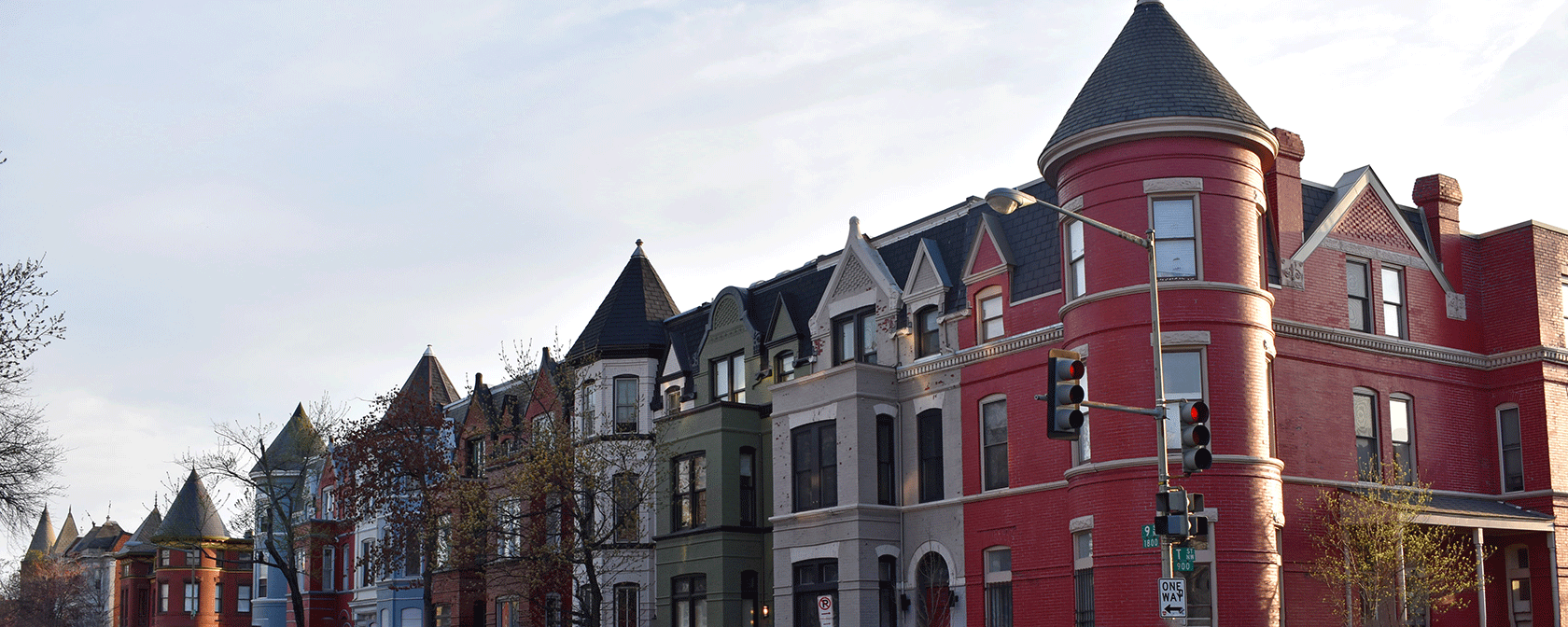 Casas geminadas no bairro de Shaw