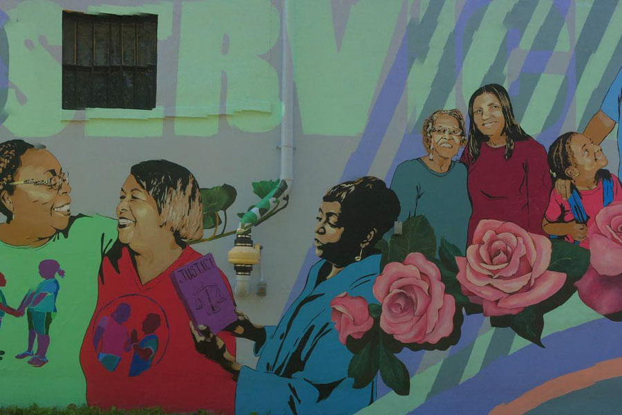 Alpha Kappa Alpha Sorority, Incorporated- Xi Omega Chapter mural 'Sisterhood'