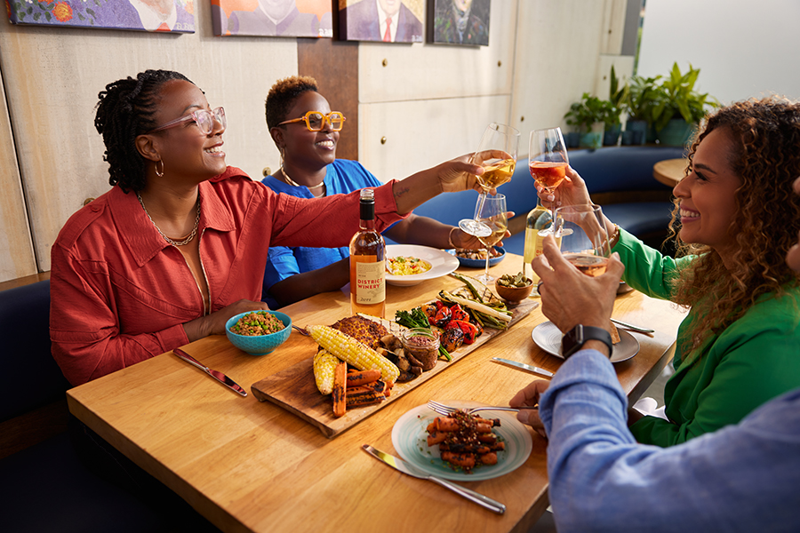 People dining at District Winery