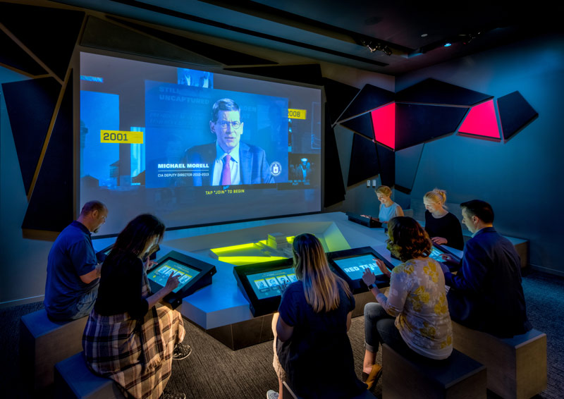 Visitors in the Decision Room at the new International Spy Museum - Museums and attractions in Washington, DC