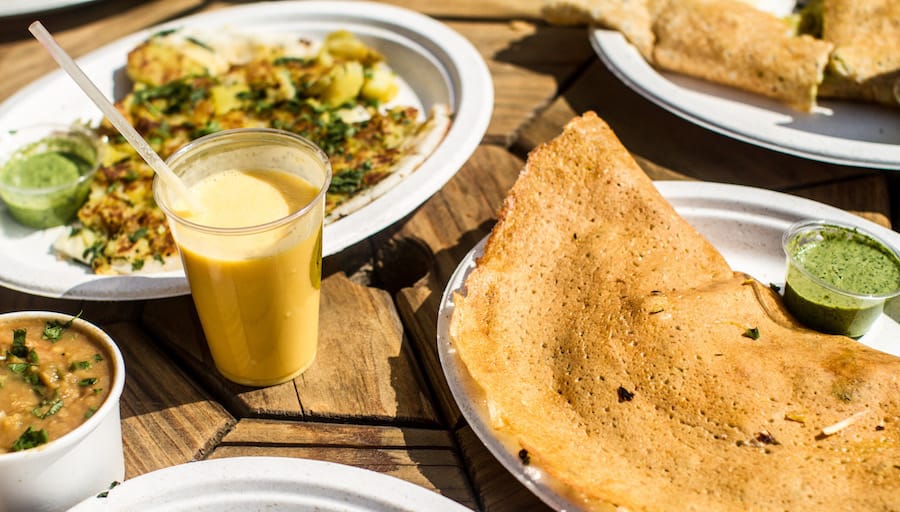 Dosas from DC Dosa at Union Market - Food vendors at Union Market in Washington, DC