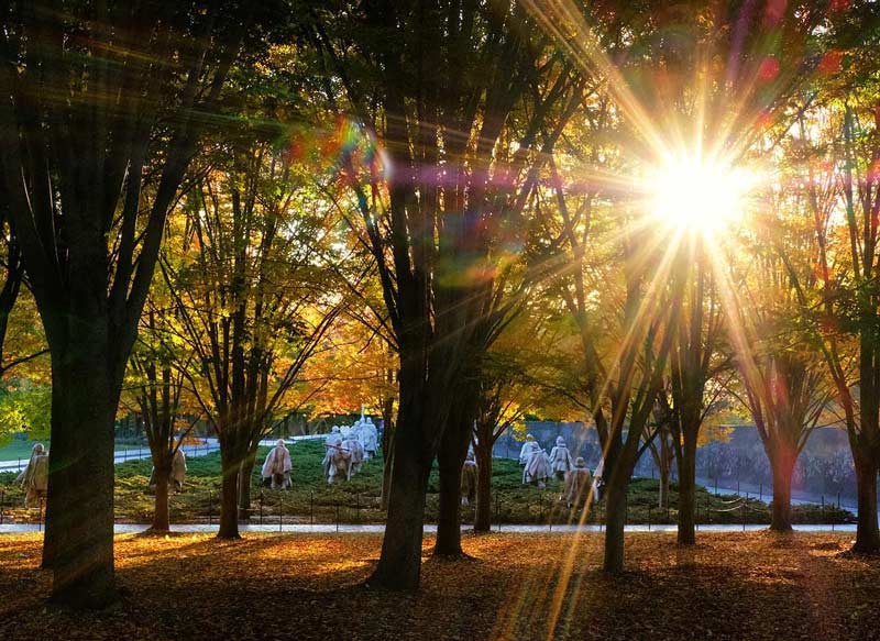 @jdavidake - Sunflare at the Korean War Veterans Memorial - War memorial in Washington, DC