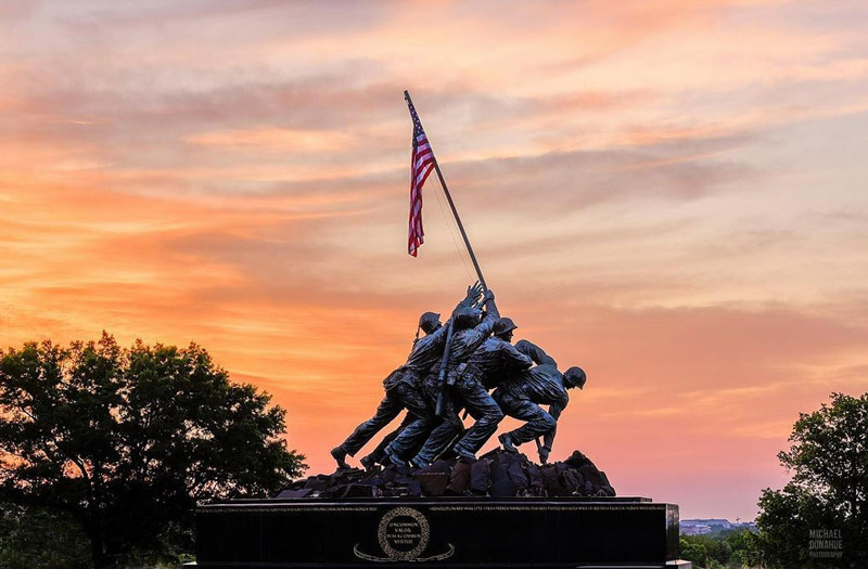 @michaeldphotos - sunset at Marine Corps Memorial 