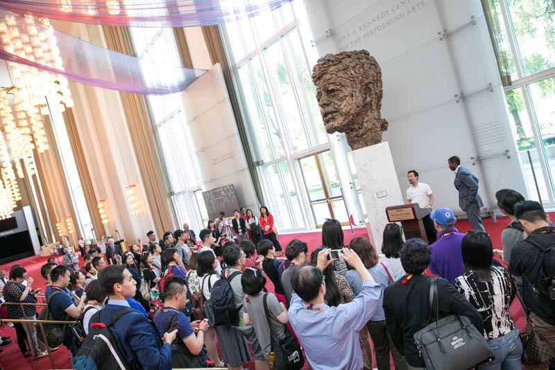 International convention attendees on tour of the Kennedy Center in Washington, DC