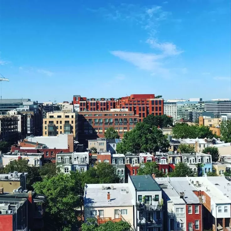 @feisty_foreigner - Rooftop view of row houses on H Street NE - Neighborhood in Washington, DC