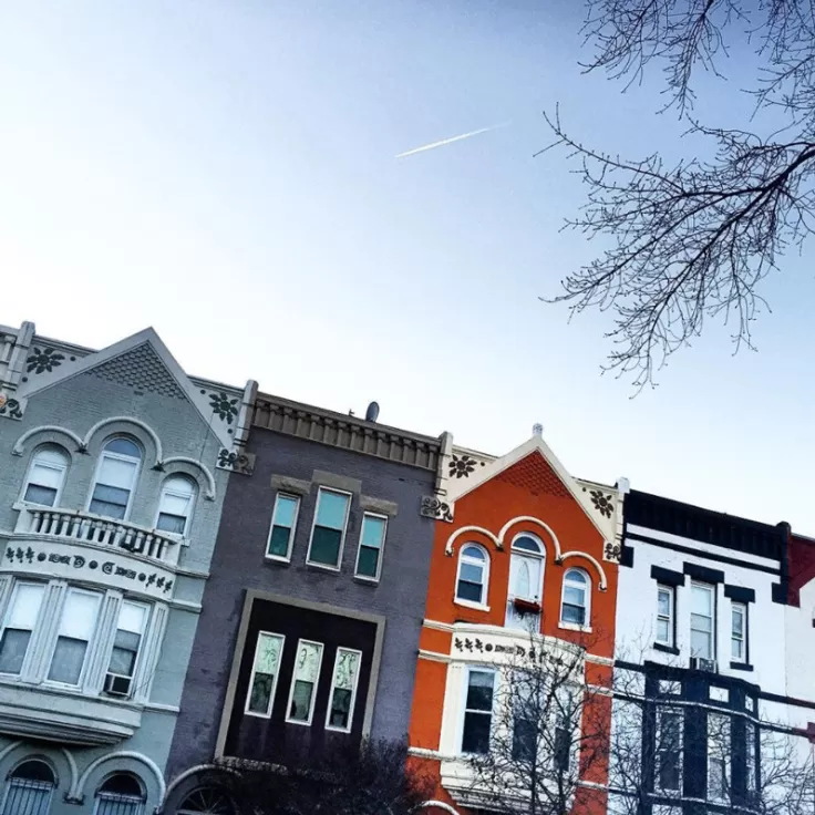 @flipflopcaravan - Rowhouses on H Street NE in Winter - Neighborhoods in Washington, DC