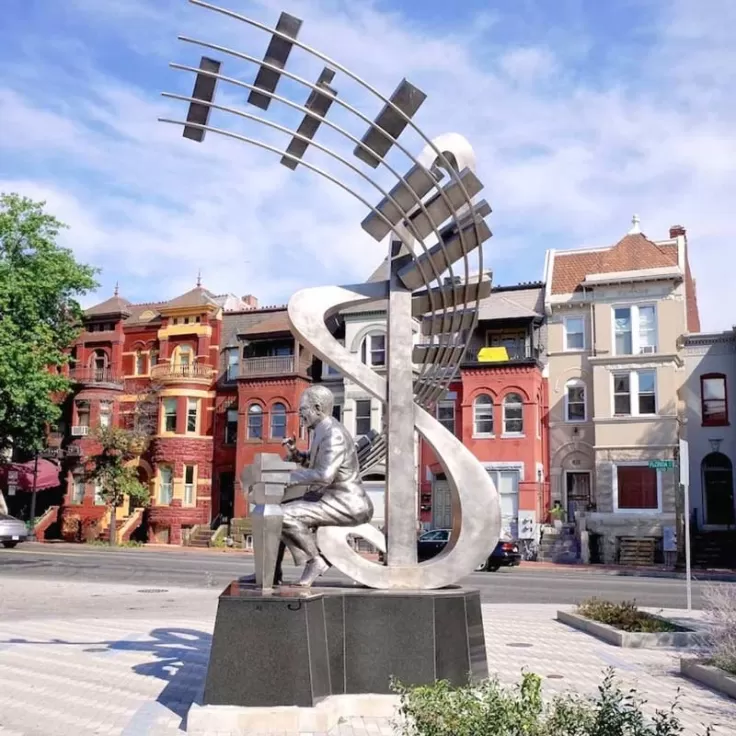 @justinkitsch - Duke Ellington statue near Howard Theatre in Shaw - Landmarks in DC&#039;s Shaw neighborhood