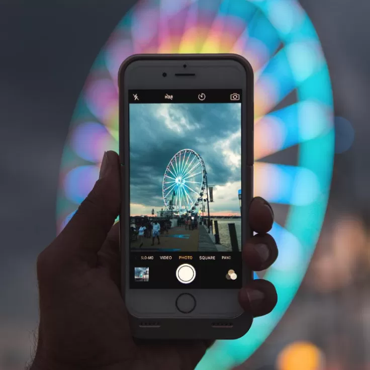 @lu8cho - Photo of a photo of the Capital Wheel - National Harbor in Maryland