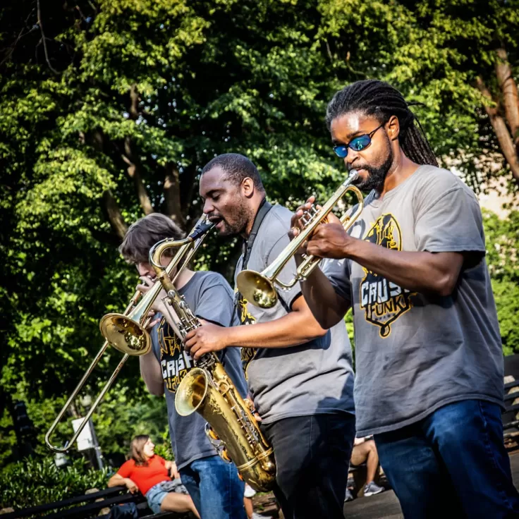 Band preforming at Dupont Circle