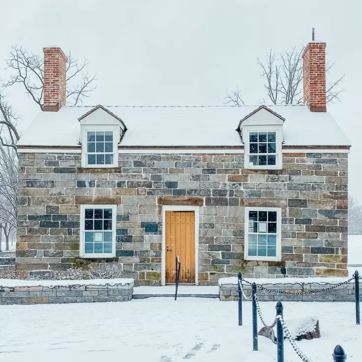 lockkeeper&#039;s house in snow