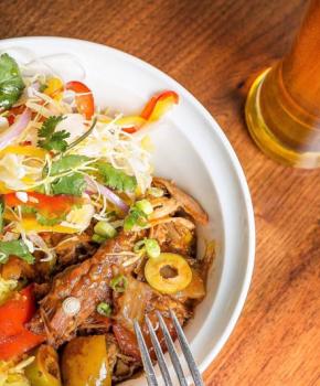 Ropa vieja dish from Unconventional Diner - Restaurant near the Washington Convention Center in Washington, DC