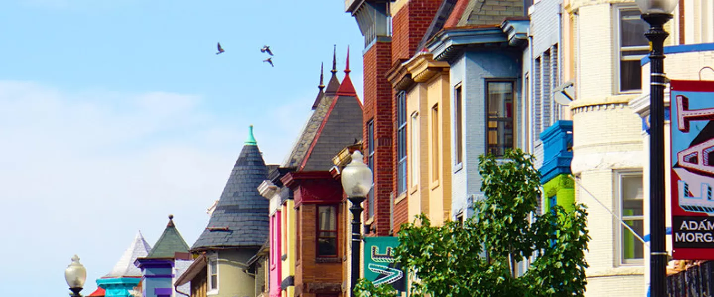 Colorful Storefronts in Adams Morgan Neighborhood