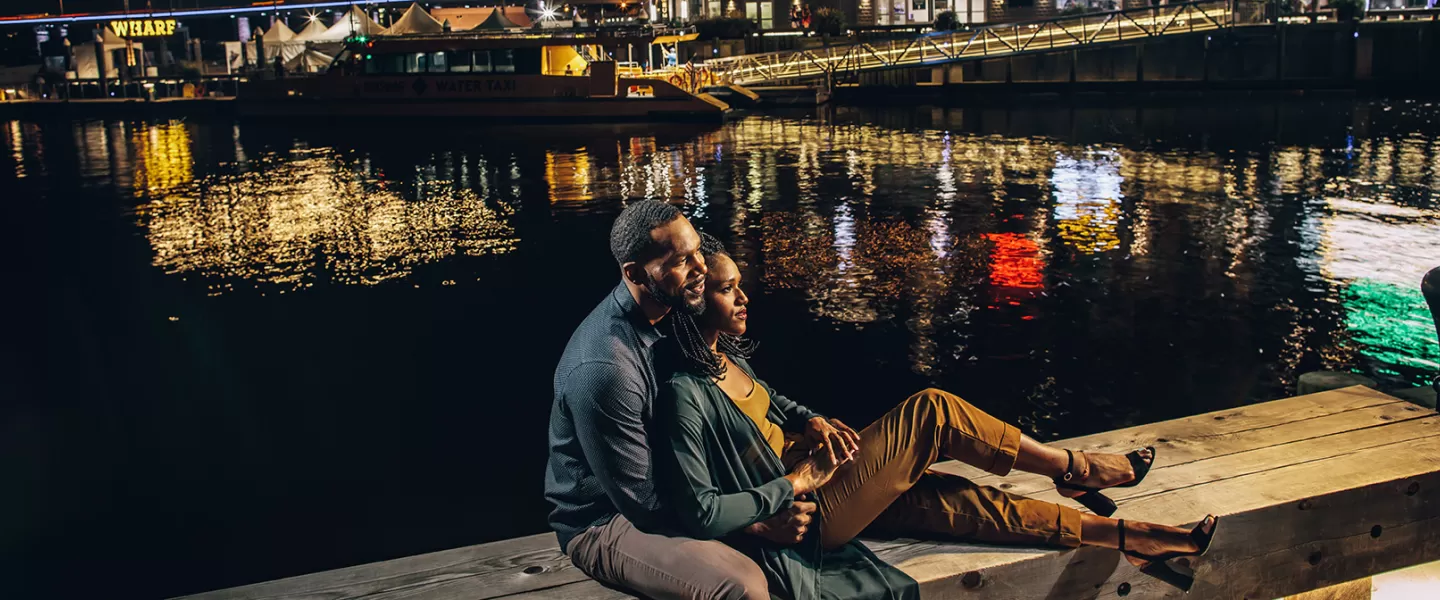 Couple at the Wharf at Night Header