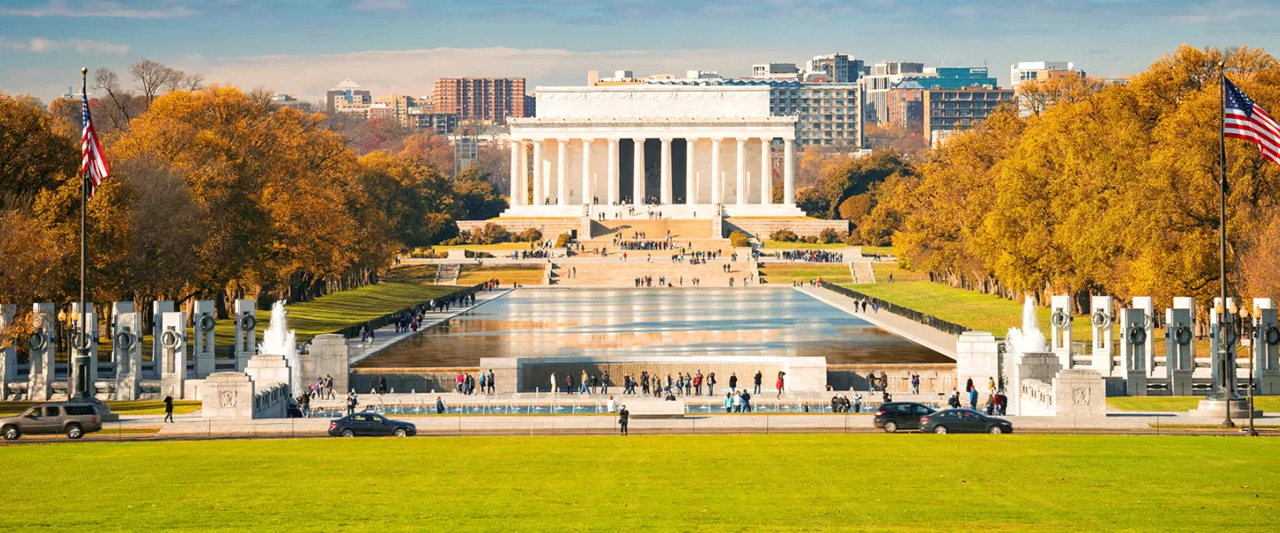 Lincoln Memorial during Fall