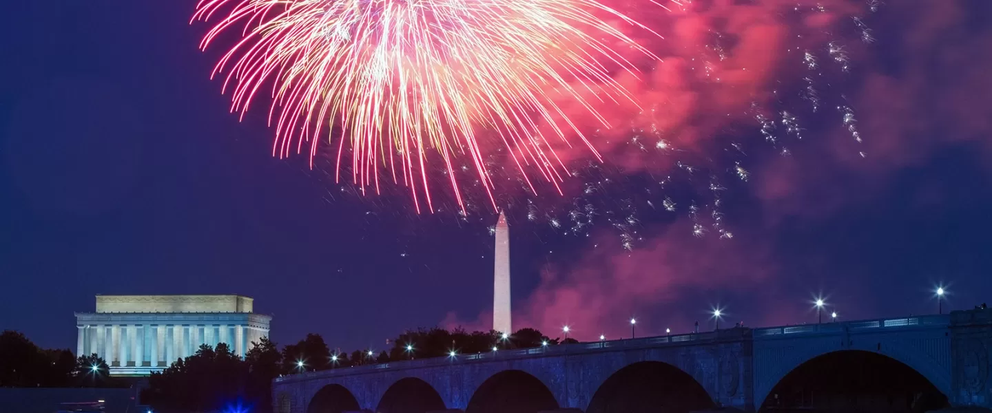 Fireworks on July 4th over DC