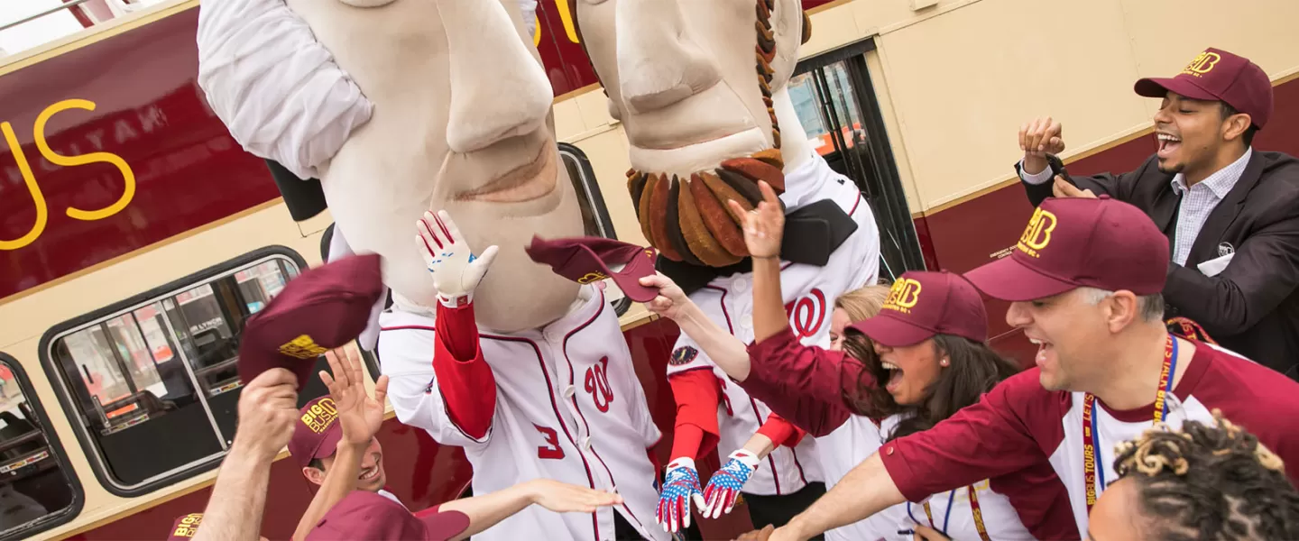 Nats Big Bus huddle 