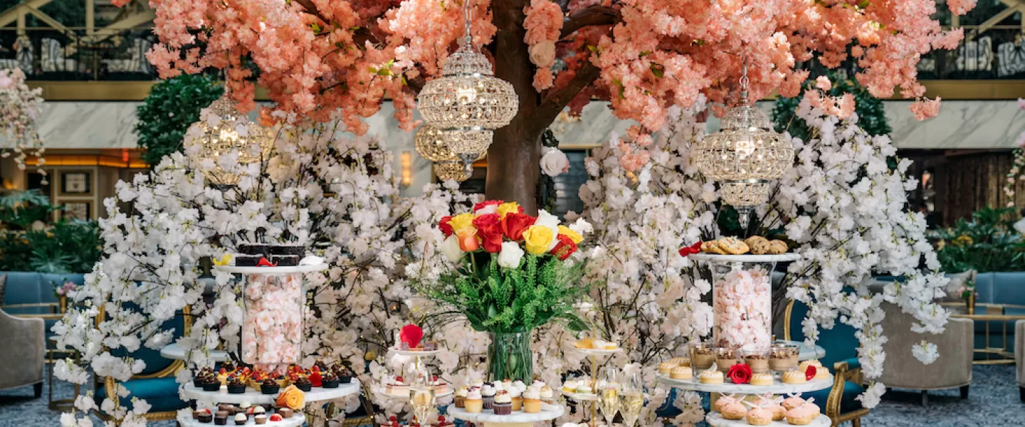 Waldorf Astoria Mother's Day Tea set up 