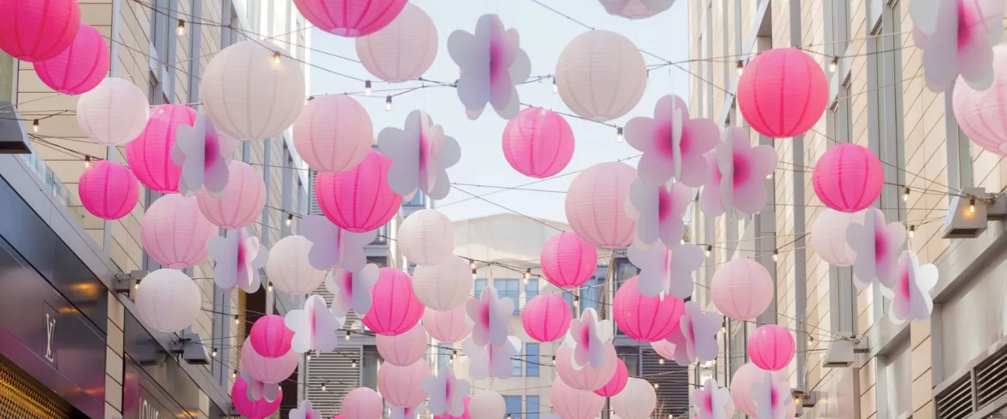 Cherry Blossom lanterns at CityCenter Header