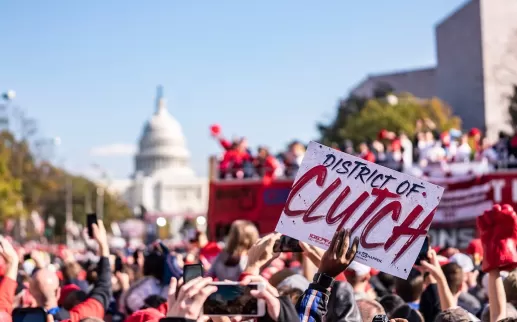 Nationals World Series Baseball Game Crowd in DC
