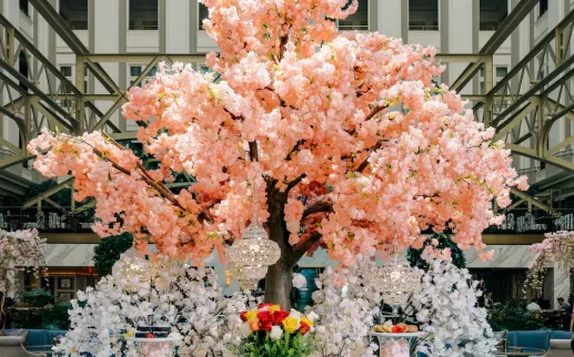 Waldorf Astoria Mother's Day Tea set up 
