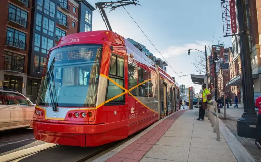 Washington, DC Streetcar along H Street NE
