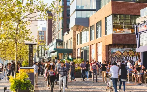 Visitors at The Wharf on the Southwest Waterfront - Where to eat, shop and play at The Wharf in Washington, DC
