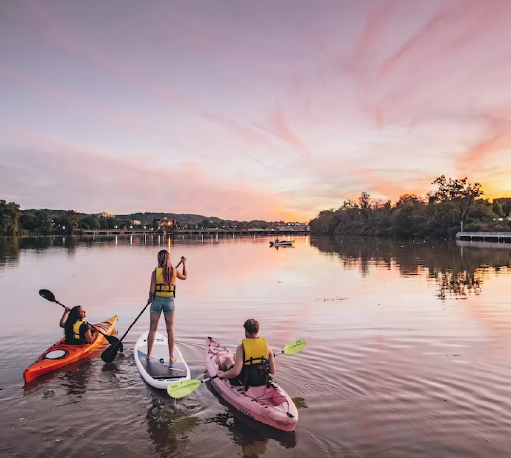 Kayaking at Sunset 