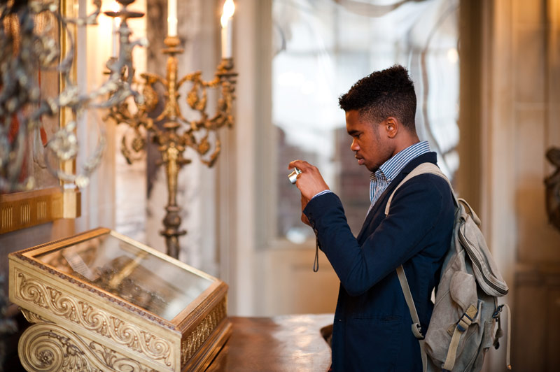 Student touring Anderson House in Dupont Circle - Museum off the National Mall in Washington, DC